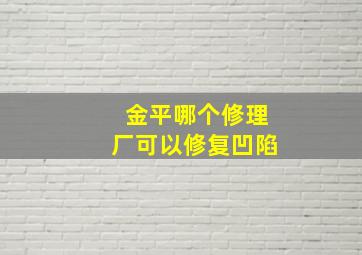 金平哪个修理厂可以修复凹陷