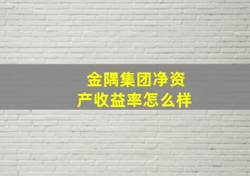 金隅集团净资产收益率怎么样