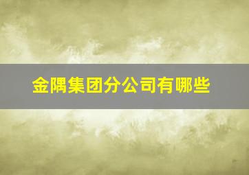 金隅集团分公司有哪些