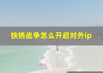 铁锈战争怎么开启对外ip