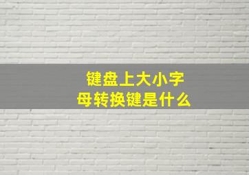 键盘上大小字母转换键是什么