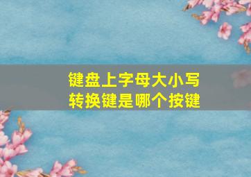 键盘上字母大小写转换键是哪个按键