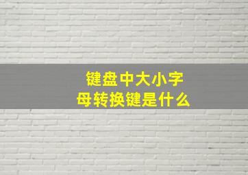 键盘中大小字母转换键是什么