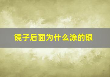 镜子后面为什么涂的银