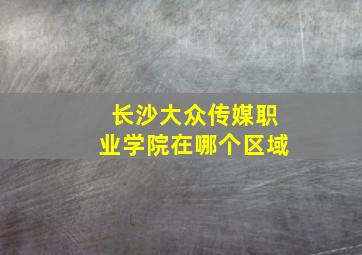 长沙大众传媒职业学院在哪个区域