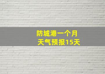 防城港一个月天气预报15天