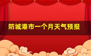 防城港市一个月天气预报