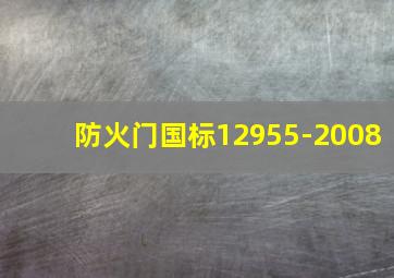 防火门国标12955-2008