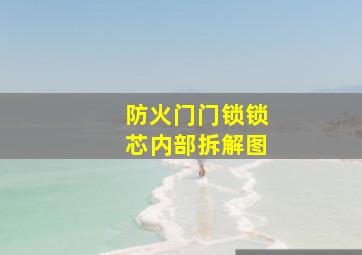 防火门门锁锁芯内部拆解图