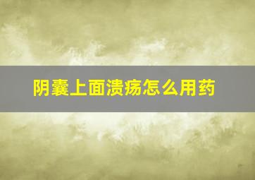 阴囊上面溃疡怎么用药