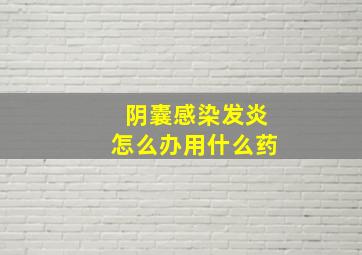 阴囊感染发炎怎么办用什么药