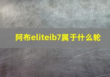 阿布eliteib7属于什么轮