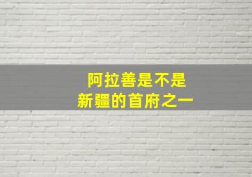 阿拉善是不是新疆的首府之一