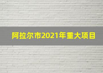 阿拉尔市2021年重大项目