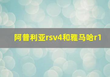 阿普利亚rsv4和雅马哈r1