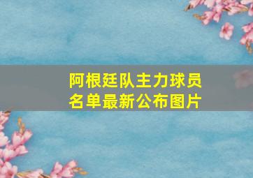 阿根廷队主力球员名单最新公布图片