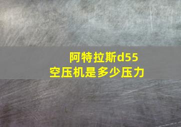 阿特拉斯d55空压机是多少压力