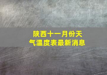 陕西十一月份天气温度表最新消息