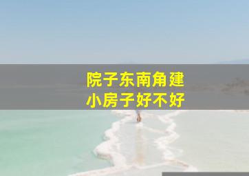 院子东南角建小房子好不好