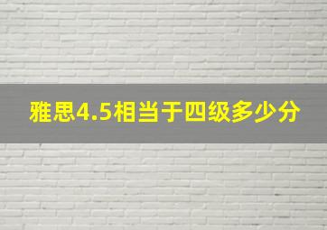 雅思4.5相当于四级多少分