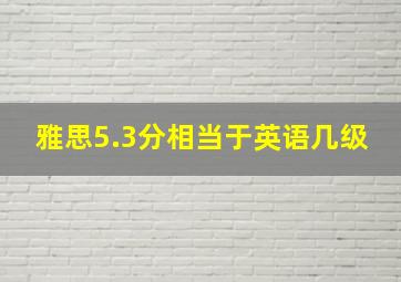 雅思5.3分相当于英语几级