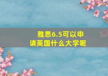 雅思6.5可以申请英国什么大学呢