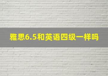 雅思6.5和英语四级一样吗