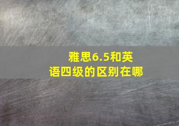 雅思6.5和英语四级的区别在哪