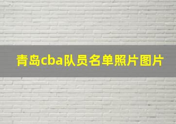 青岛cba队员名单照片图片