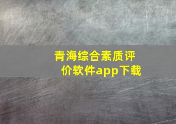 青海综合素质评价软件app下载