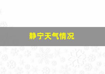 静宁天气情况