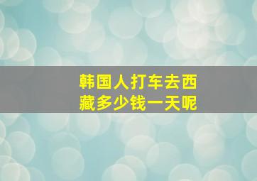 韩国人打车去西藏多少钱一天呢