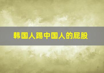 韩国人踢中国人的屁股