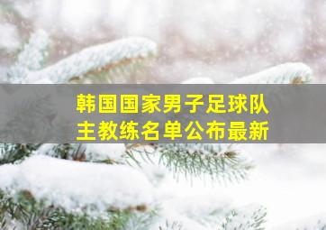 韩国国家男子足球队主教练名单公布最新