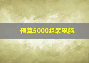 预算5000组装电脑