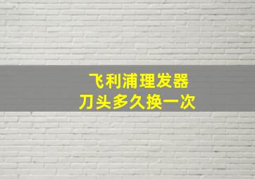 飞利浦理发器刀头多久换一次