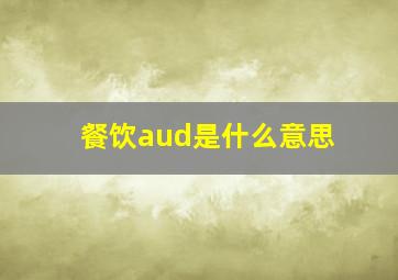 餐饮aud是什么意思