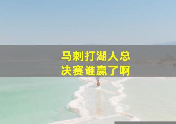 马刺打湖人总决赛谁赢了啊