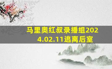 马里奥红叔录播组2024.02.11逃离后室