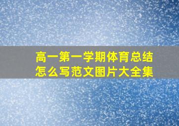 高一第一学期体育总结怎么写范文图片大全集