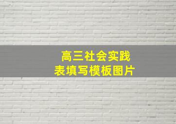 高三社会实践表填写模板图片