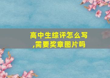 高中生综评怎么写,需要奖章图片吗