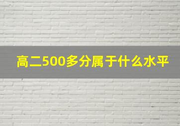 高二500多分属于什么水平