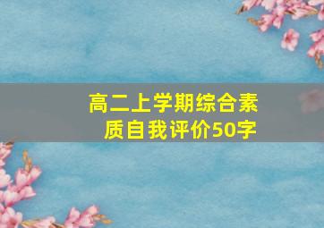 高二上学期综合素质自我评价50字