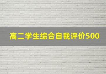 高二学生综合自我评价500