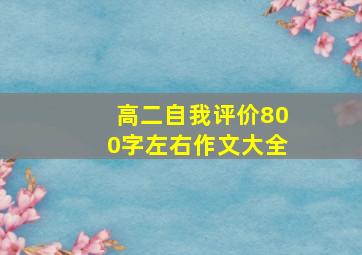 高二自我评价800字左右作文大全