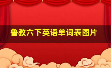 鲁教六下英语单词表图片