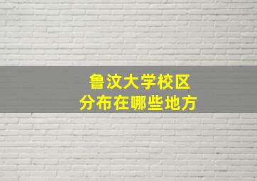 鲁汶大学校区分布在哪些地方