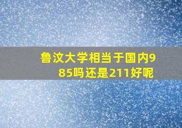 鲁汶大学相当于国内985吗还是211好呢