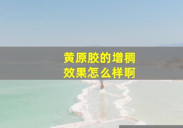 黄原胶的增稠效果怎么样啊